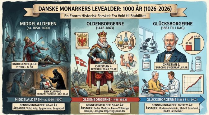 Udviklingen i kongernes levealder